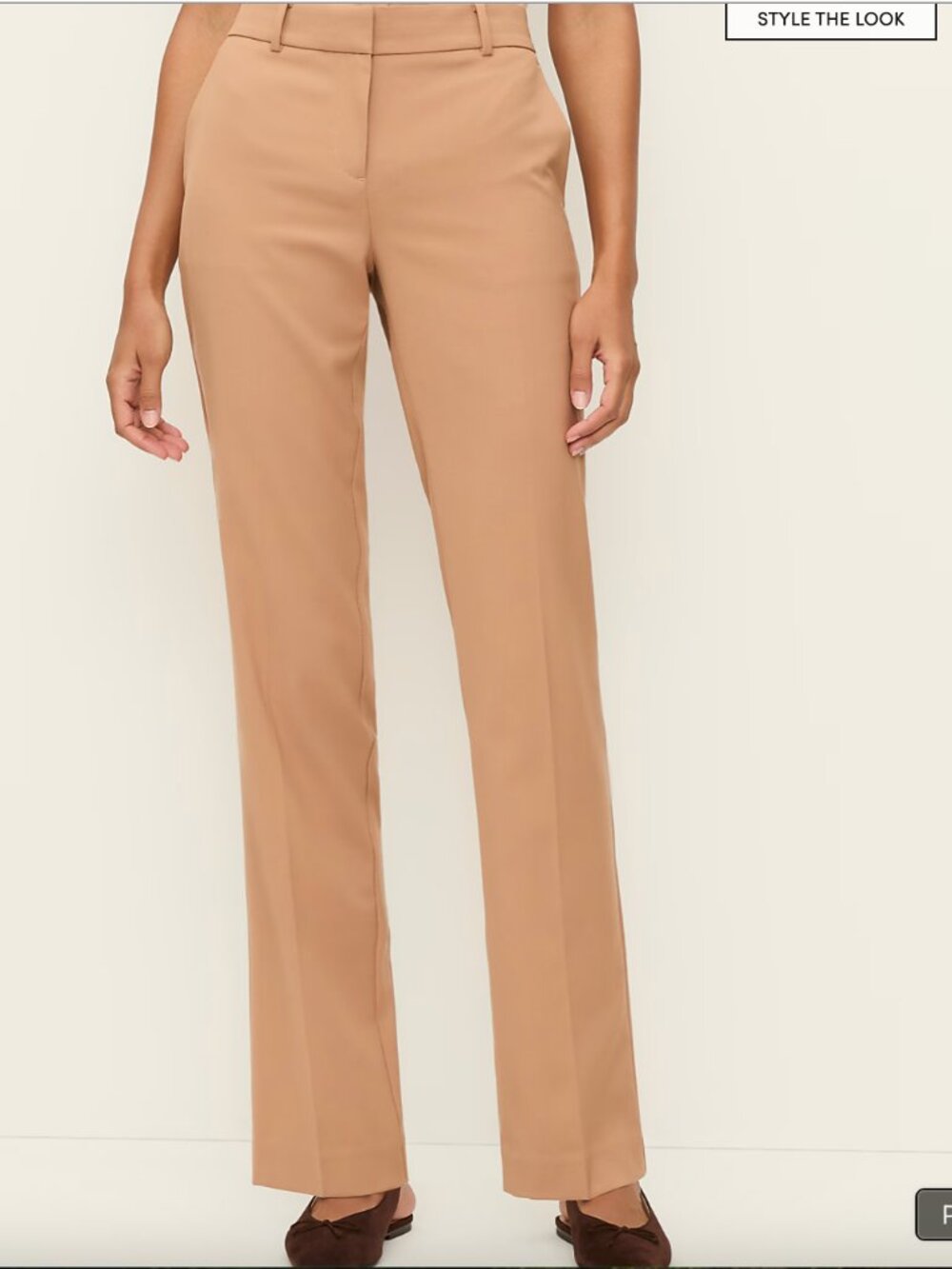 Ann Taylor Factory The Straight Pants Camel Tan NWT Size 00 Petite
